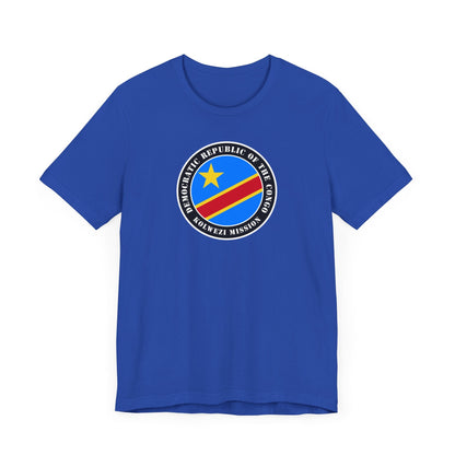 Democratic Republic of the Congo Kolwezi Mission Flag Logo (Black Border) T-shirt - Latter-Day Saint LDS Missionary Gift - Book of Mormon