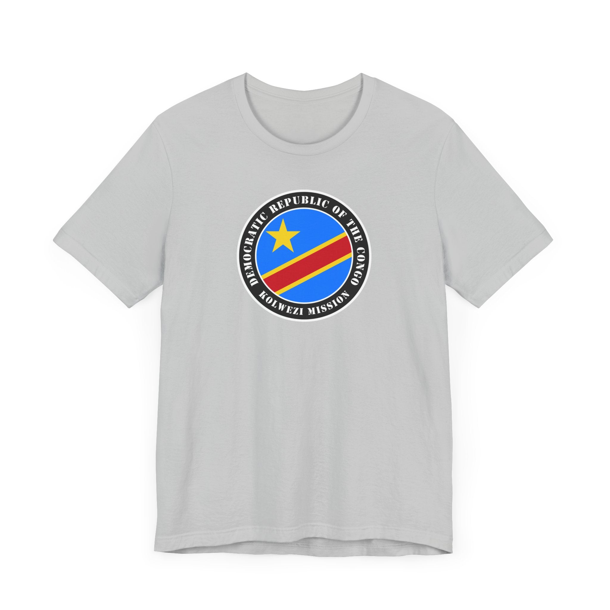 Democratic Republic of the Congo Kolwezi Mission Flag Logo (Black Border) T-shirt - Latter-Day Saint LDS Missionary Gift - Book of Mormon