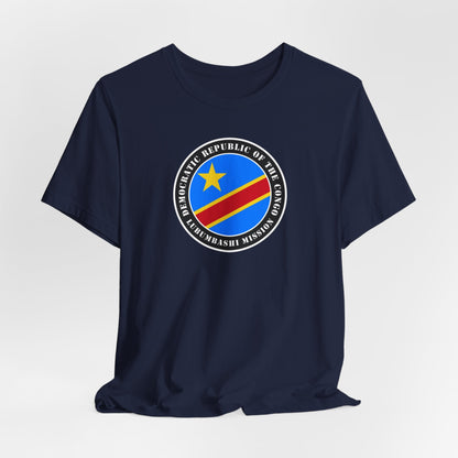 Democratic Republic of the Congo Lubumbashi Mission Flag Logo (Black Border) T-shirt - Latter-Day Saint LDS Missionary Gift - Book of Mormon