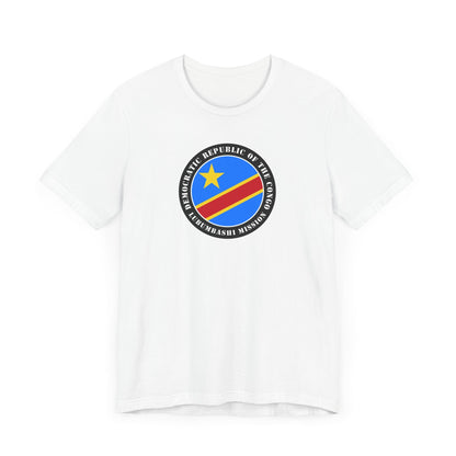 Democratic Republic of the Congo Lubumbashi Mission Flag Logo (Black Border) T-shirt - Latter-Day Saint LDS Missionary Gift - Book of Mormon