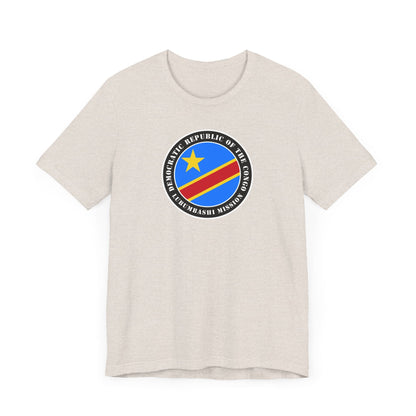 Democratic Republic of the Congo Lubumbashi Mission Flag Logo (Black Border) T-shirt - Latter-Day Saint LDS Missionary Gift - Book of Mormon