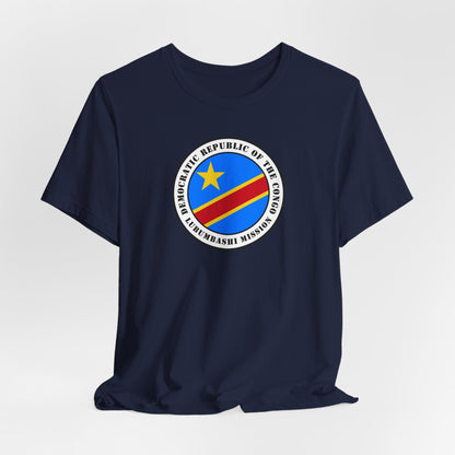 Democratic Republic of the Congo Lubumbashi Mission Flag Logo (White Border) T-shirt - Latter-Day Saint LDS Missionary Gift - Book of Mormon