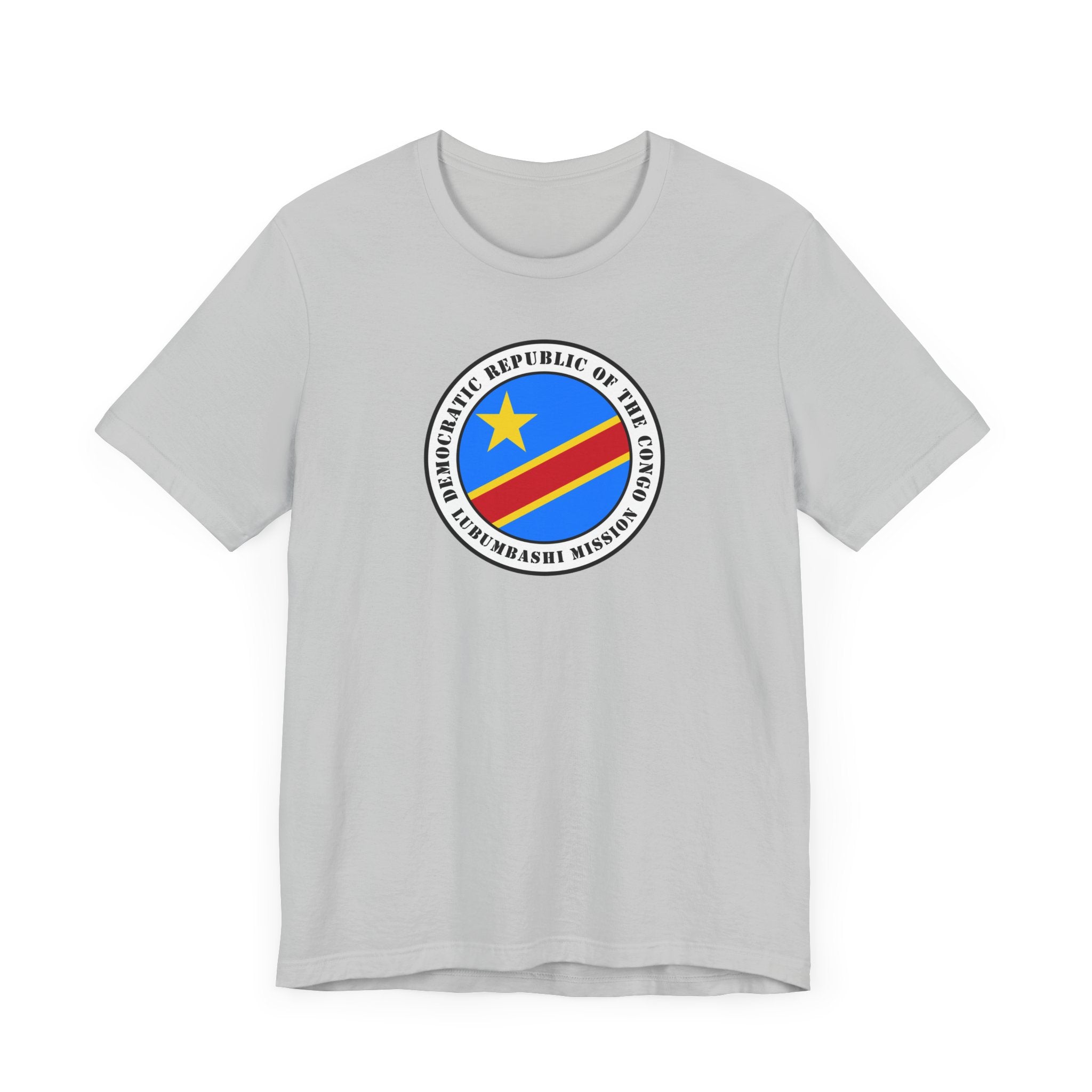 Democratic Republic of the Congo Lubumbashi Mission Flag Logo (White Border) T-shirt - Latter-Day Saint LDS Missionary Gift - Book of Mormon