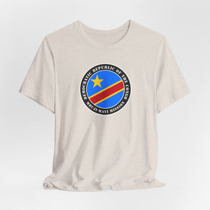 Democratic Republic of the Congo Mbuji-Mayi Mission Flag Logo (Black Border) T-shirt - Latter-Day Saint LDS Missionary Gift - Book of Mormon