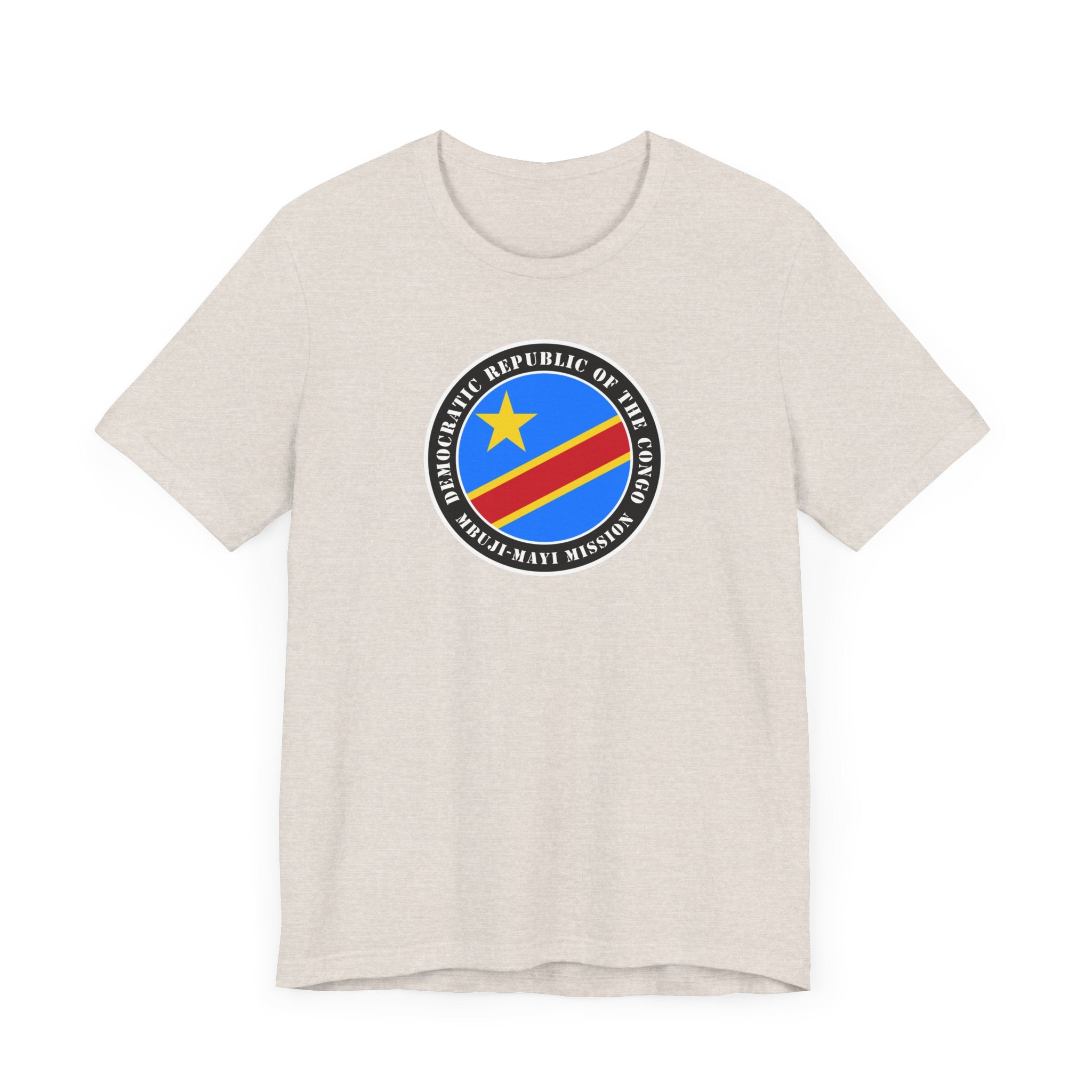 Democratic Republic of the Congo Mbuji-Mayi Mission Flag Logo (Black Border) T-shirt - Latter-Day Saint LDS Missionary Gift - Book of Mormon