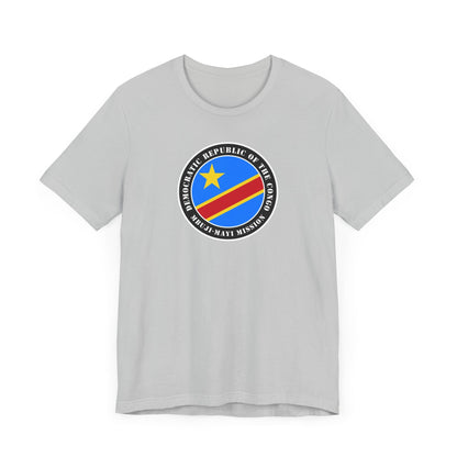 Democratic Republic of the Congo Mbuji-Mayi Mission Flag Logo (Black Border) T-shirt - Latter-Day Saint LDS Missionary Gift - Book of Mormon