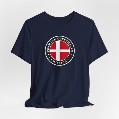 Denmark Copenhagen Mission Flag Logo (Black Border) T-shirt - Latter-Day Saint LDS Missionary Gift - Book of Mormon