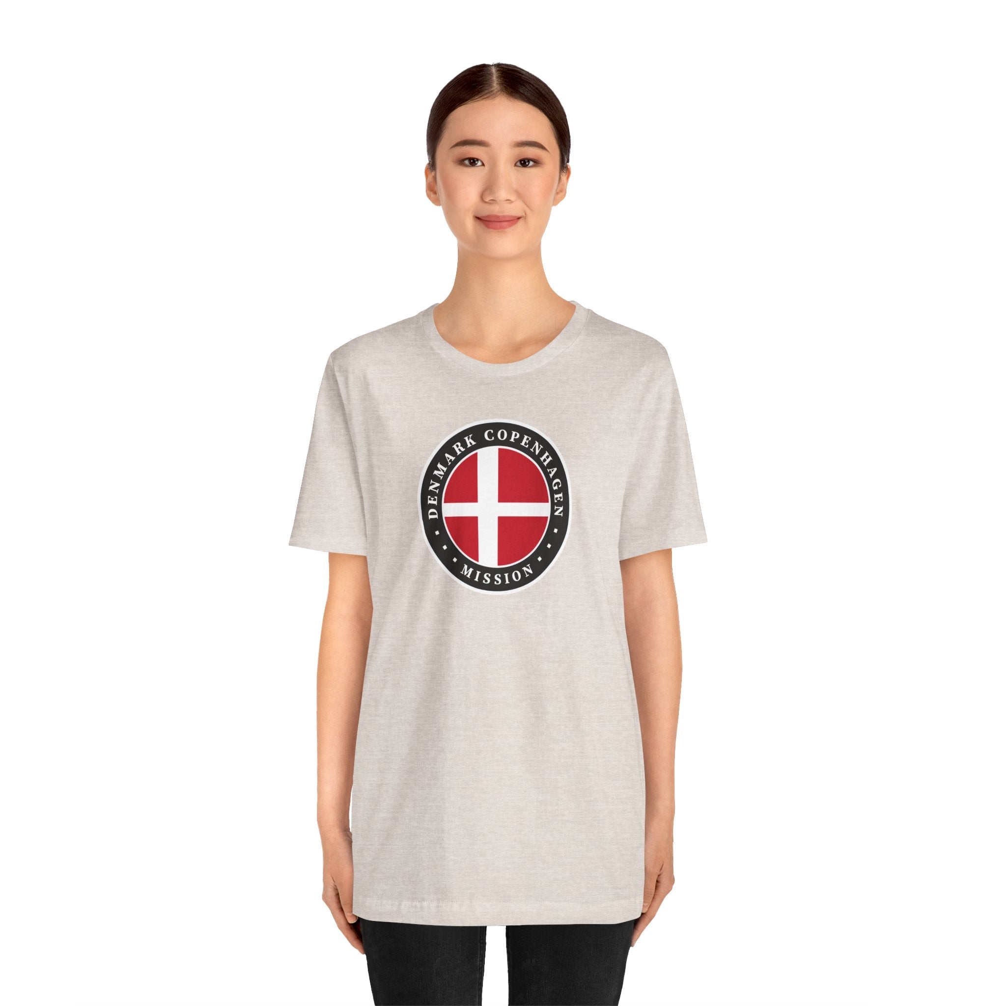 Denmark Copenhagen Mission Flag Logo (Black Border) T-shirt - Latter-Day Saint LDS Missionary Gift - Book of Mormon