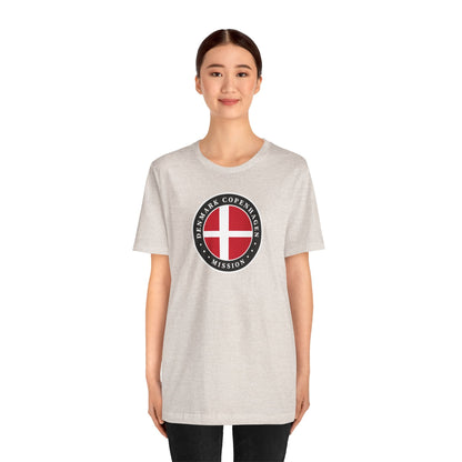 Denmark Copenhagen Mission Flag Logo (Black Border) T-shirt - Latter-Day Saint LDS Missionary Gift - Book of Mormon