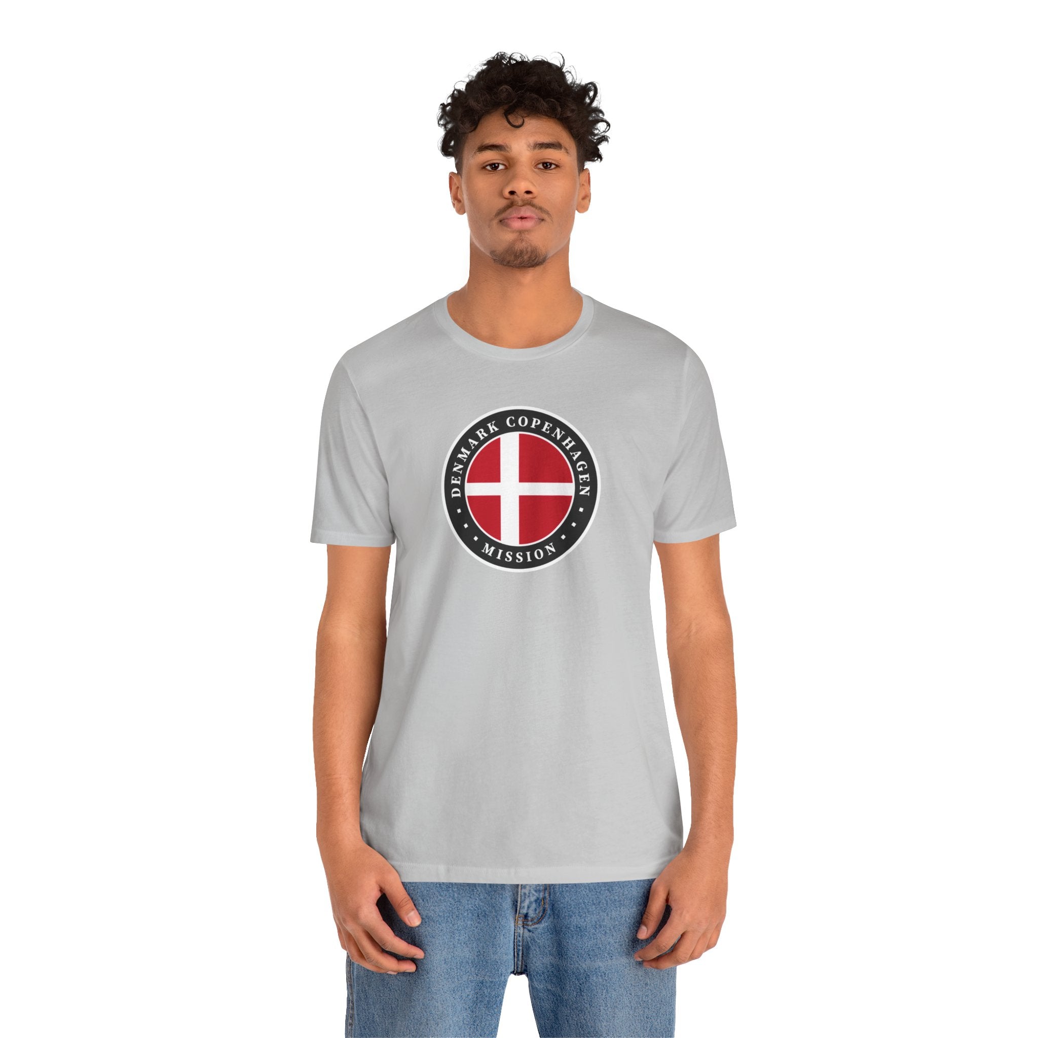 Denmark Copenhagen Mission Flag Logo (Black Border) T-shirt - Latter-Day Saint LDS Missionary Gift - Book of Mormon