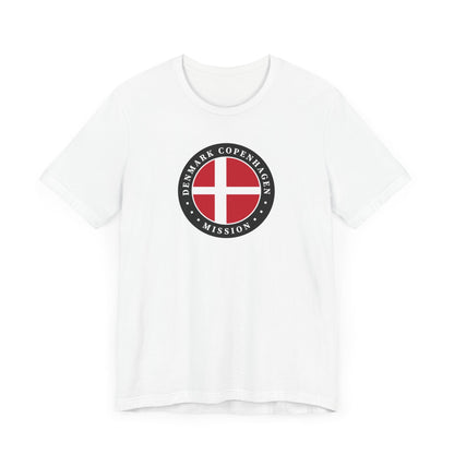 Denmark Copenhagen Mission Flag Logo (Black Border) T-shirt - Latter-Day Saint LDS Missionary Gift - Book of Mormon