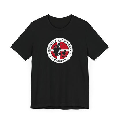 Denmark Copenhagen Mission Flag Logo (White Border) T-shirt - Latter-Day Saint LDS Missionary Gift - Book of Mormon