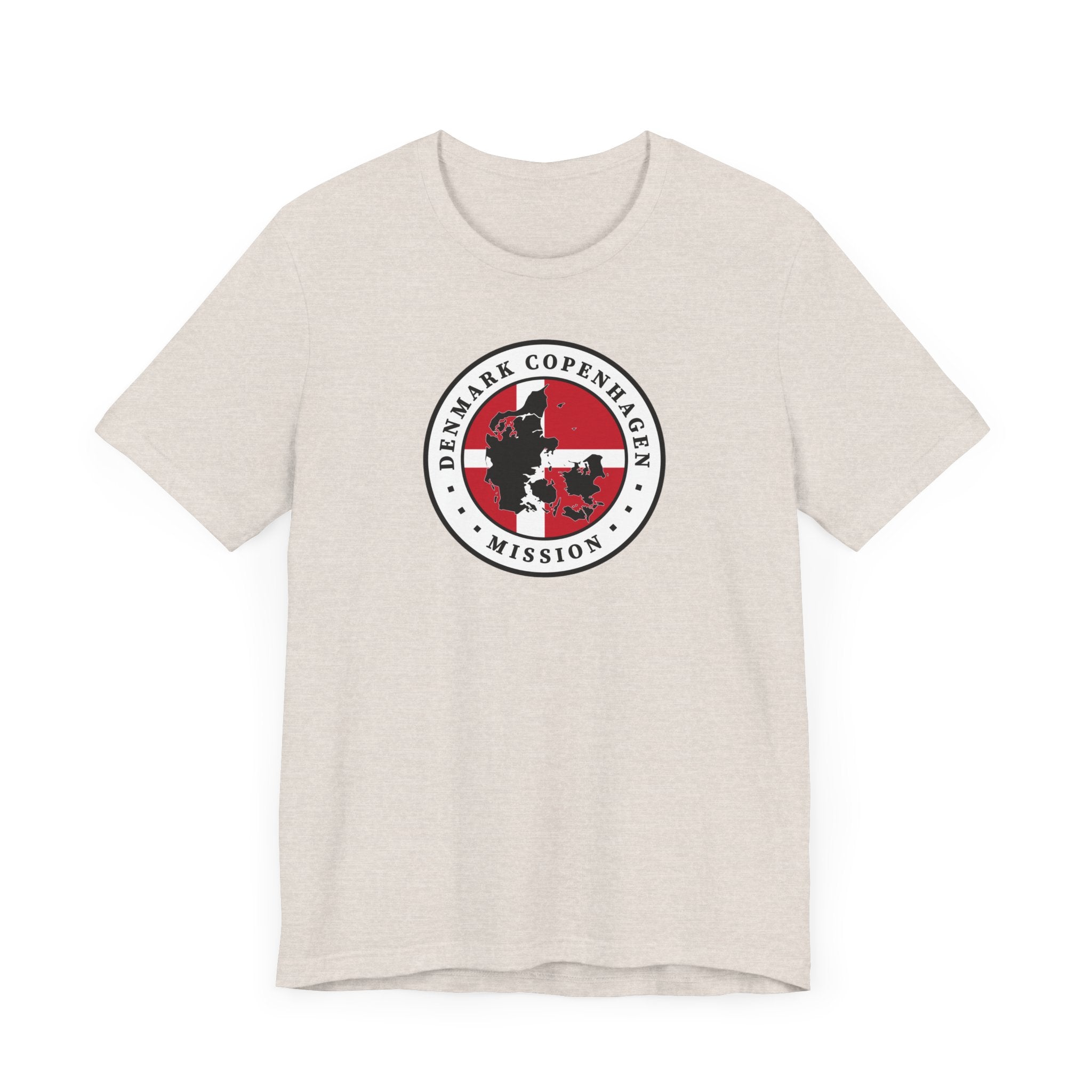 Denmark Copenhagen Mission Flag Logo (White Border) T-shirt - Latter-Day Saint LDS Missionary Gift - Book of Mormon