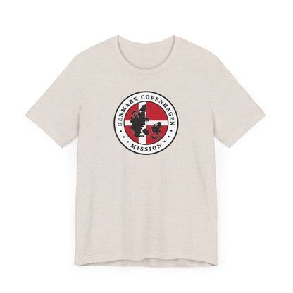 Denmark Copenhagen Mission Flag Logo (White Border) T-shirt - Latter-Day Saint LDS Missionary Gift - Book of Mormon