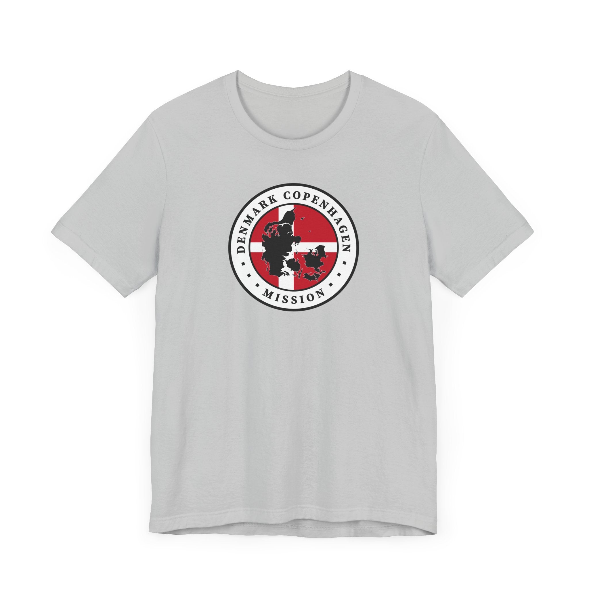 Denmark Copenhagen Mission Flag Logo (White Border) T-shirt - Latter-Day Saint LDS Missionary Gift - Book of Mormon