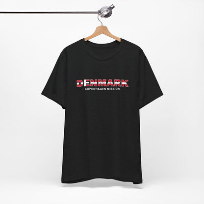 Denmark Copenhagen Mission Flag Title T-shirt - Latter-Day Saint LDS Missionary Gift - Book of Mormon