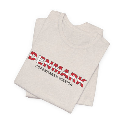 Denmark Copenhagen Mission Flag Title T-shirt - Latter-Day Saint LDS Missionary Gift - Book of Mormon