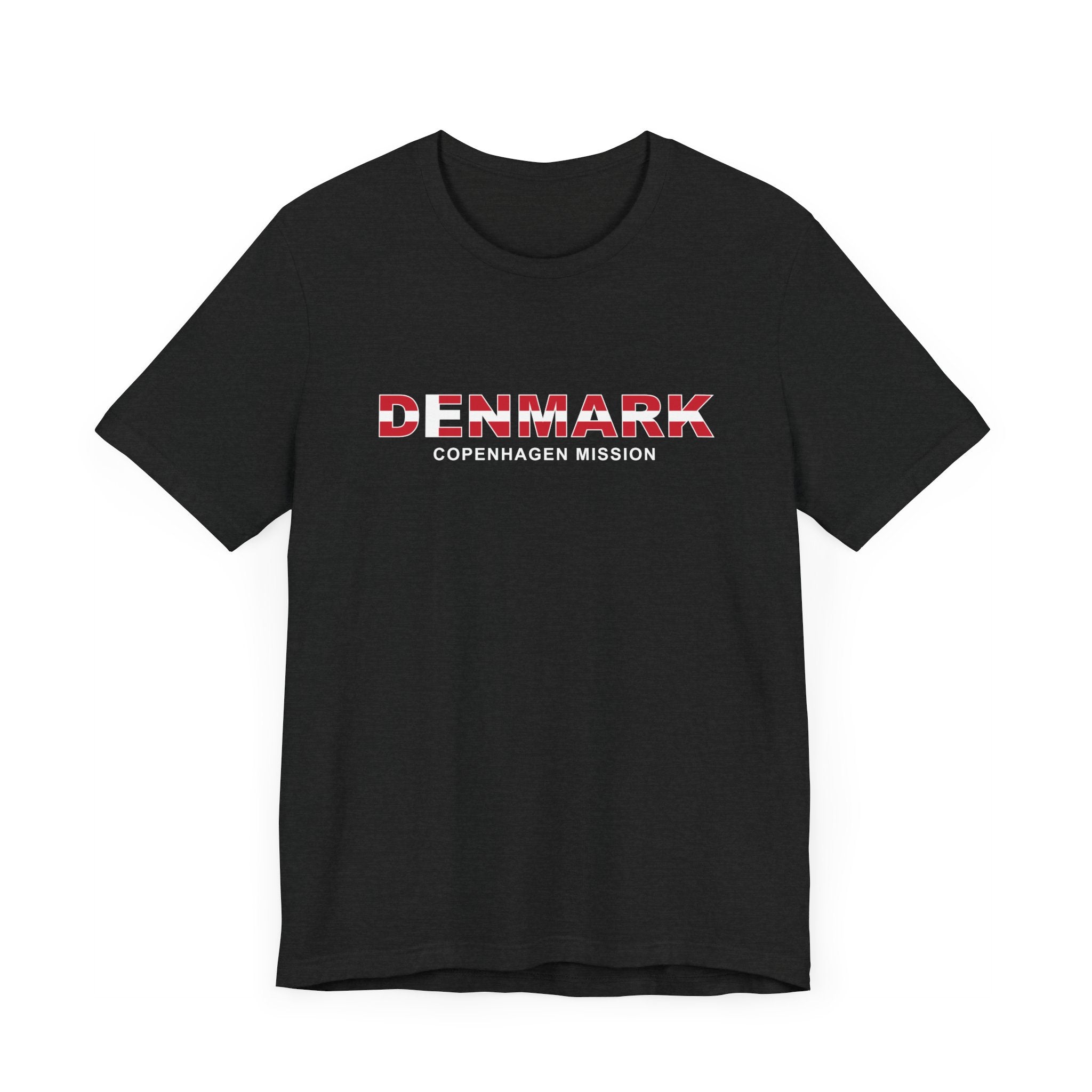 Denmark Copenhagen Mission Flag Title T-shirt - Latter-Day Saint LDS Missionary Gift - Book of Mormon