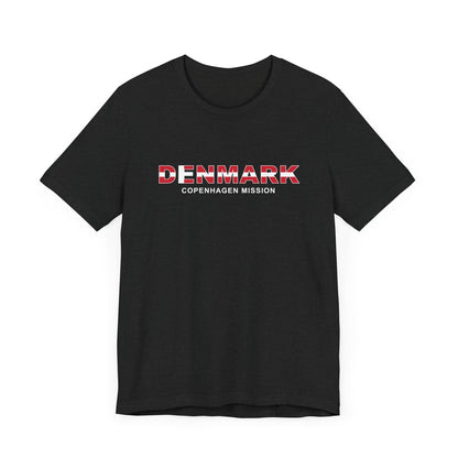 Denmark Copenhagen Mission Flag Title T-shirt - Latter-Day Saint LDS Missionary Gift - Book of Mormon