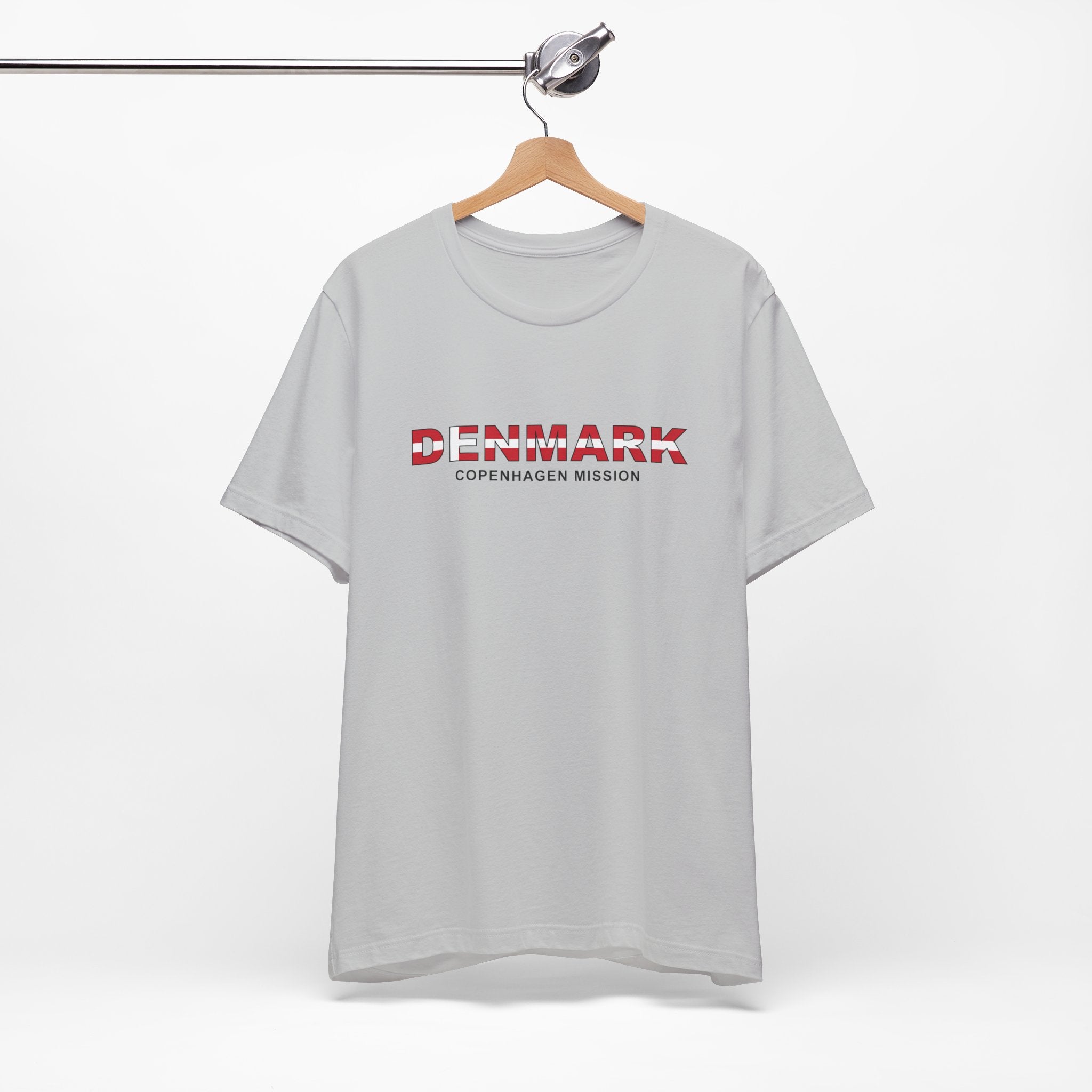 Denmark Copenhagen Mission Flag Title T-shirt - Latter-Day Saint LDS Missionary Gift - Book of Mormon