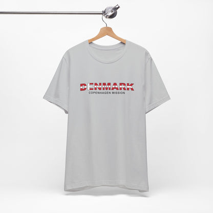 Denmark Copenhagen Mission Flag Title T-shirt - Latter-Day Saint LDS Missionary Gift - Book of Mormon