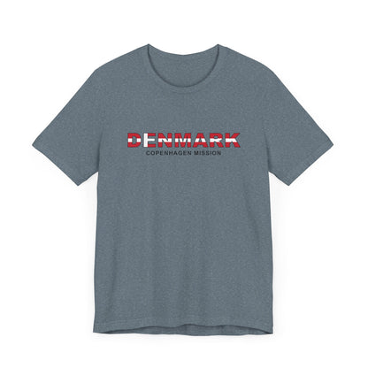 Denmark Copenhagen Mission Flag Title T-shirt - Latter-Day Saint LDS Missionary Gift - Book of Mormon