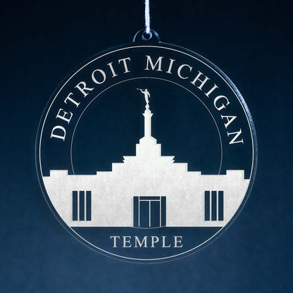 Detroit Michigan Temple Christmas Ornament - Latter-Day Saint LDS Missionary Gift - Book of Mormon