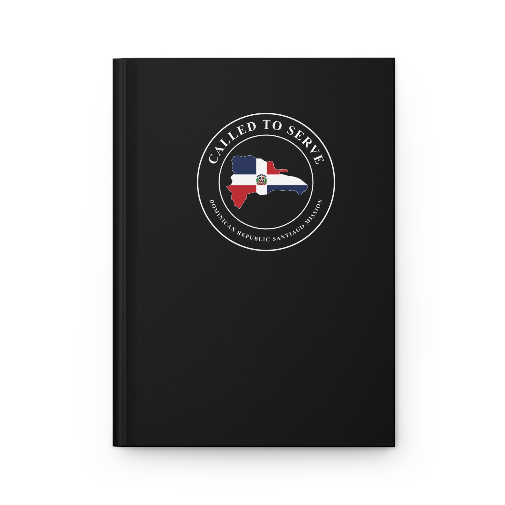 Dominican Republic Santiago Mission Flag Map Called to Serve Black Hardcover Journal Matte - Mission Wishlist - LDS Missionary Gift Store