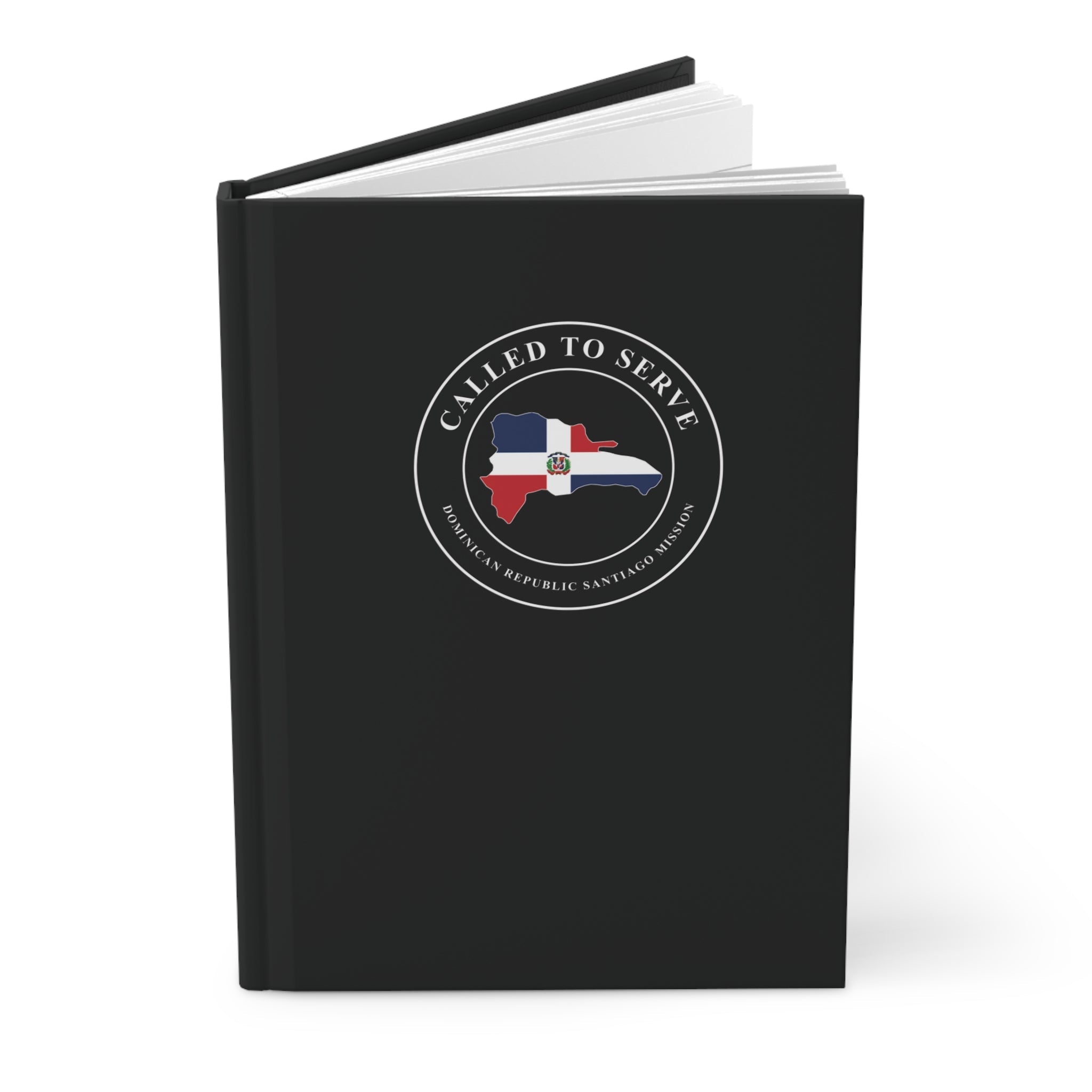 Dominican Republic Santiago Mission Flag Map Called to Serve Black Hardcover Journal Matte - Mission Wishlist - LDS Missionary Gift Store