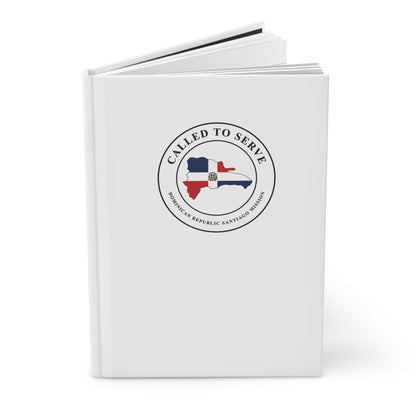 Dominican Republic Santiago Mission Flag Map Called to Serve White Hardcover Journal Matte - Latter-Day Saint LDS Missionary Gift - Book of Mormon