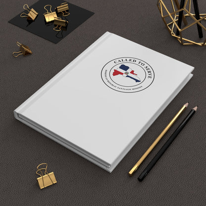 Dominican Republic Santiago Mission Flag Map Called to Serve White Hardcover Journal Matte - Latter-Day Saint LDS Missionary Gift - Book of Mormon