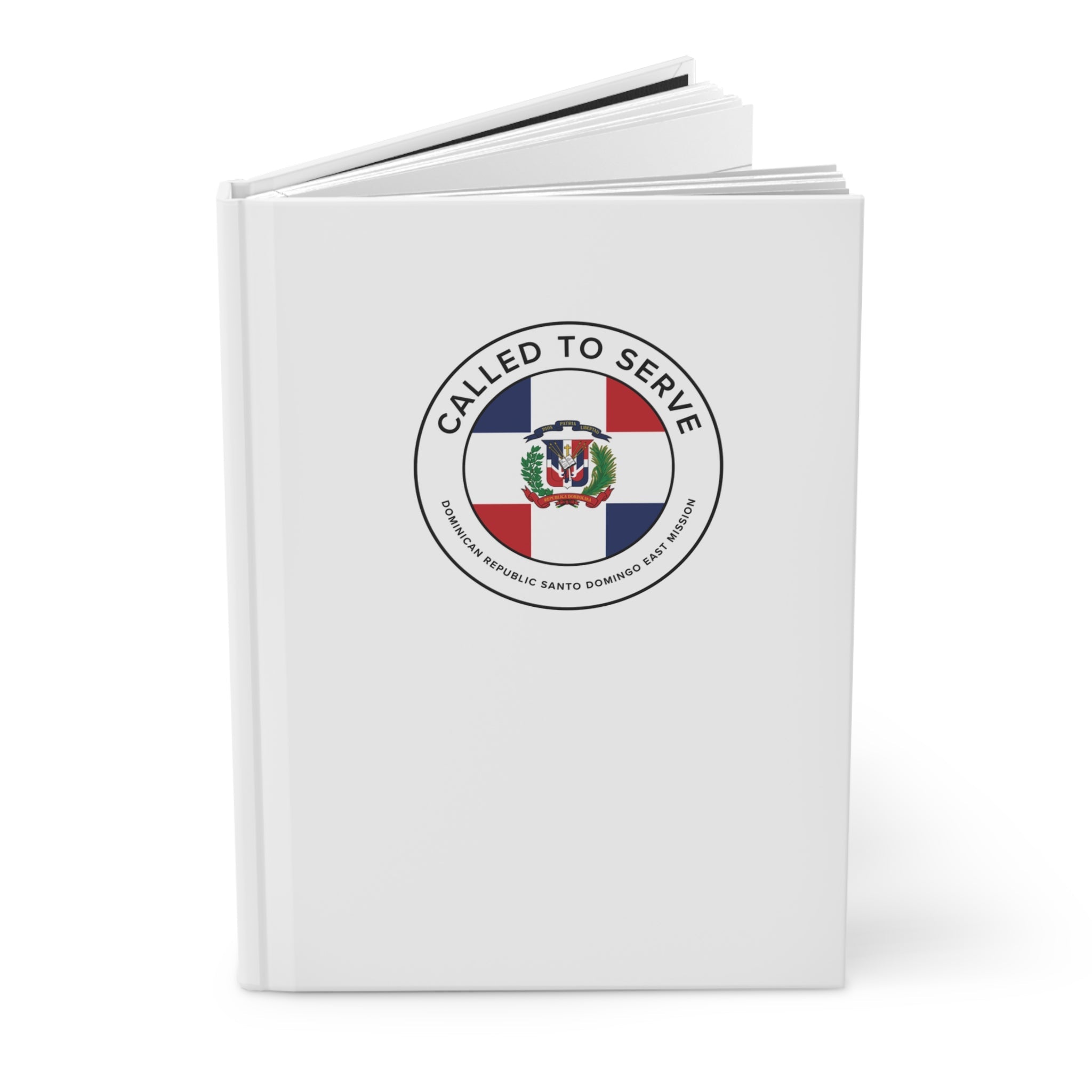 Dominican Republic Santo Domingo East Mission Circle Flag Called to Serve White Hardcover Journal Matte - Latter-Day Saint LDS Missionary Gift - Book of Mormon