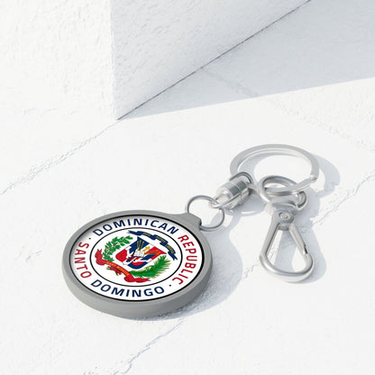 Dominican Republic Santo Domingo East Mission Circle Flag Key Tag - Latter-Day Saint LDS Missionary Gift - Book of Mormon