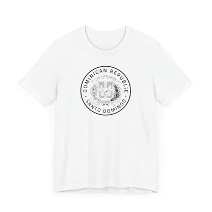 Dominican Republic Santo Domingo East Mission Circular Monochrome Logo T-Shirt - Latter-Day Saint LDS Missionary Gift - Book of Mormon