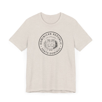 Dominican Republic Santo Domingo East Mission Circular Monochrome Logo T-Shirt - Latter-Day Saint LDS Missionary Gift - Book of Mormon