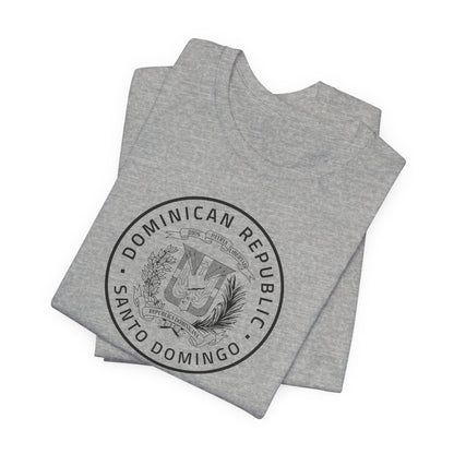 Dominican Republic Santo Domingo East Mission Circular Monochrome Logo T-Shirt - Latter-Day Saint LDS Missionary Gift - Book of Mormon