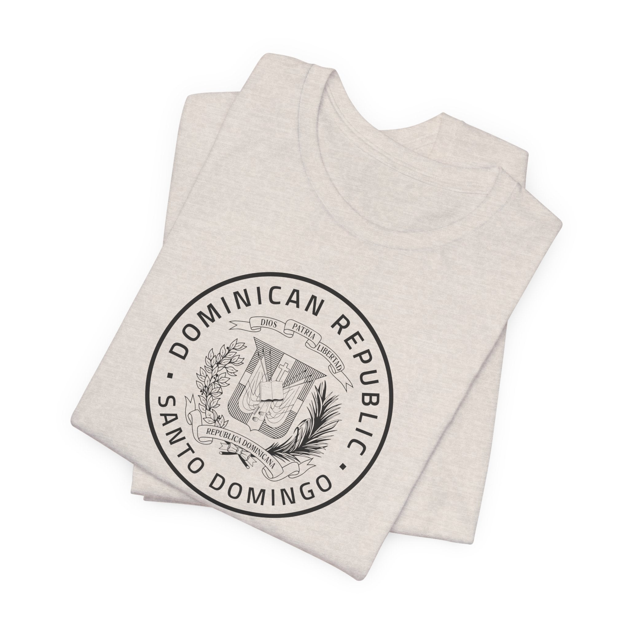 Dominican Republic Santo Domingo East Mission Circular Monochrome Logo T-Shirt - Latter-Day Saint LDS Missionary Gift - Book of Mormon