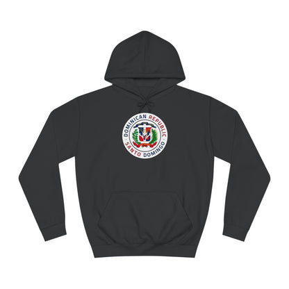 Dominican Republic Santo Domingo East Mission Flag Logo (White Border) College Hoodie