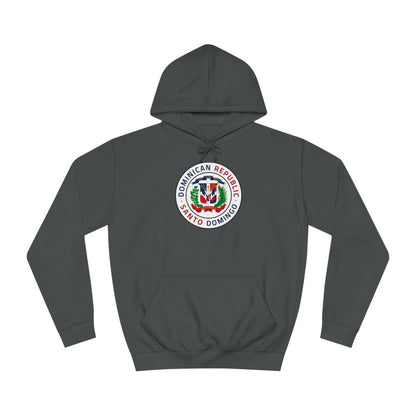 Dominican Republic Santo Domingo East Mission Flag Logo (White Border) College Hoodie