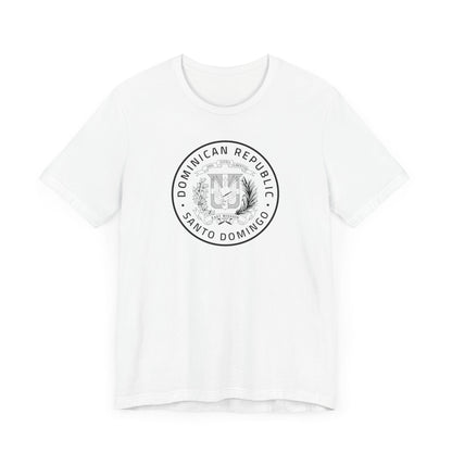 Dominican Republic Santo Domingo Mission Circular Monochrome Logo T-Shirt - Latter-Day Saint LDS Missionary Gift - Book of Mormon