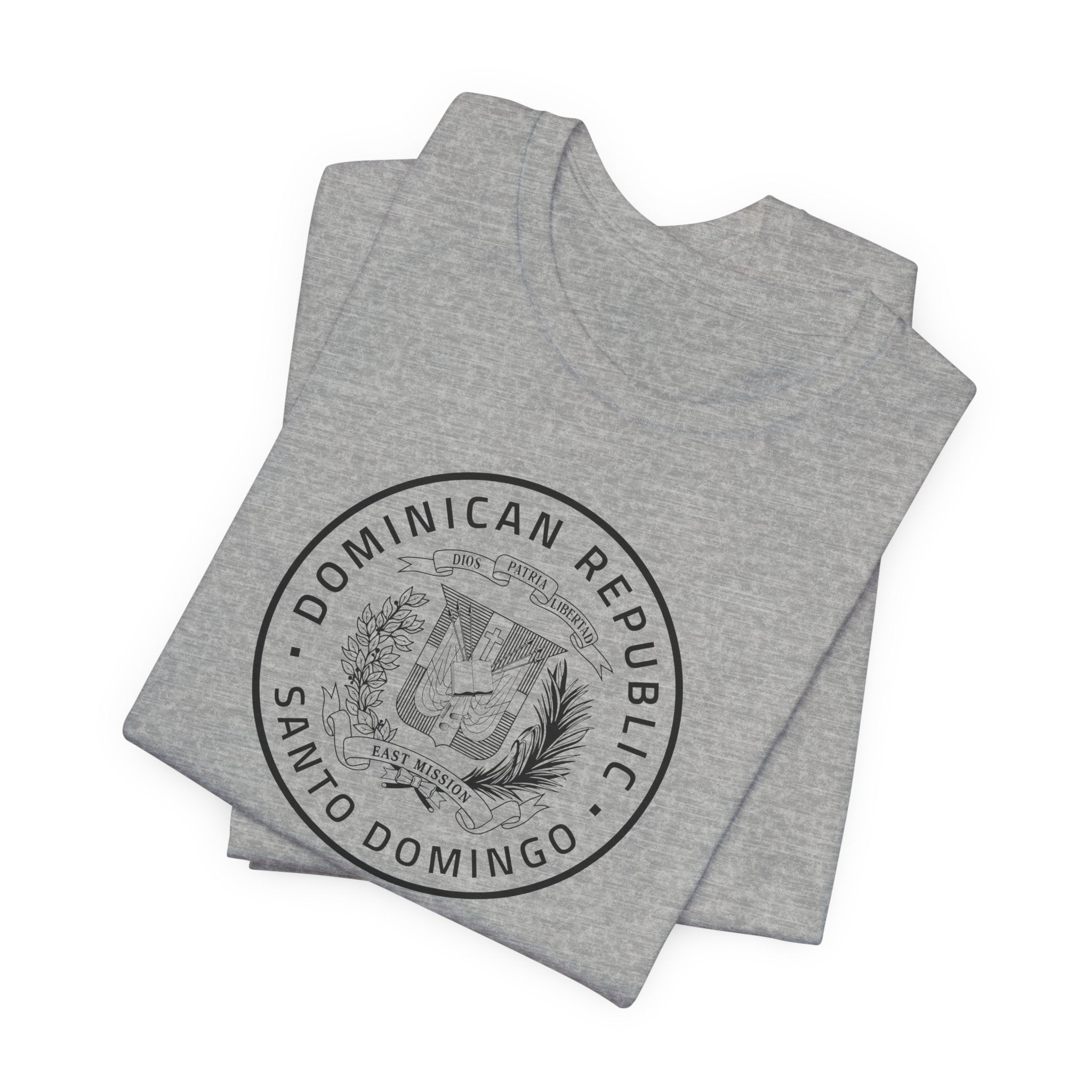 Dominican Republic Santo Domingo Mission Circular Monochrome Logo T-Shirt - Latter-Day Saint LDS Missionary Gift - Book of Mormon