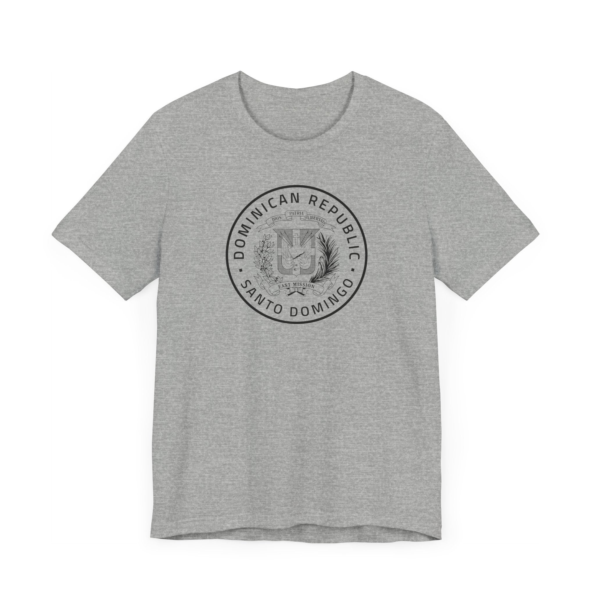 Dominican Republic Santo Domingo Mission Circular Monochrome Logo T-Shirt - Latter-Day Saint LDS Missionary Gift - Book of Mormon