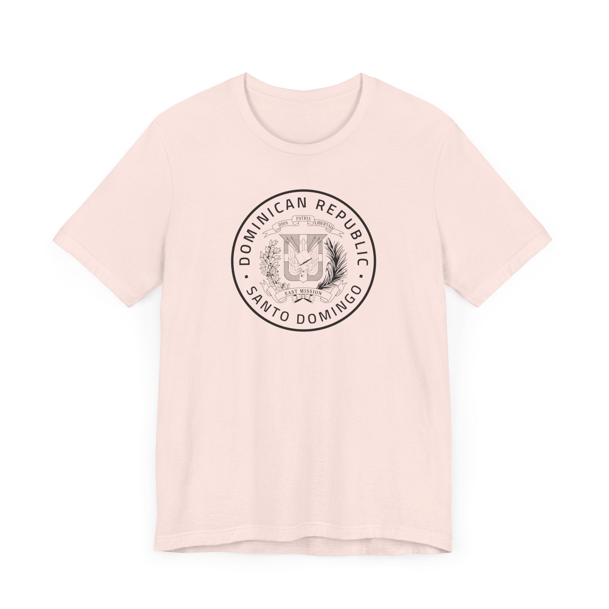 Dominican Republic Santo Domingo Mission Circular Monochrome Logo T-Shirt - Latter-Day Saint LDS Missionary Gift - Book of Mormon