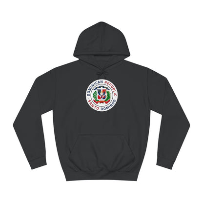 Dominican Republic Santo Domingo Mission Flag Logo (White Border) College Hoodie