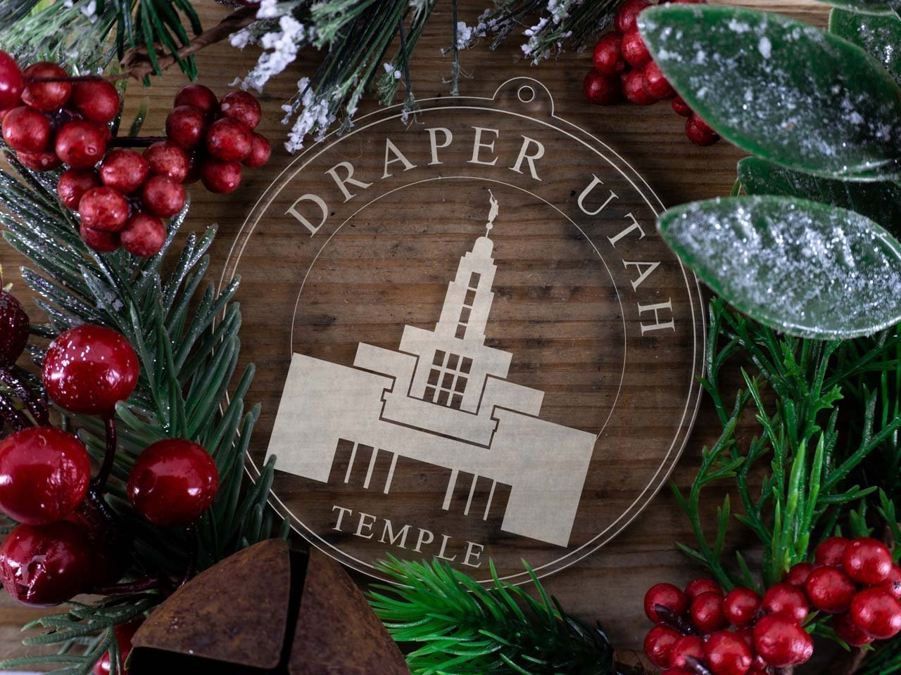 Draper Utah Temple Christmas Ornament - Latter-Day Saint LDS Missionary Gift - Book of Mormon