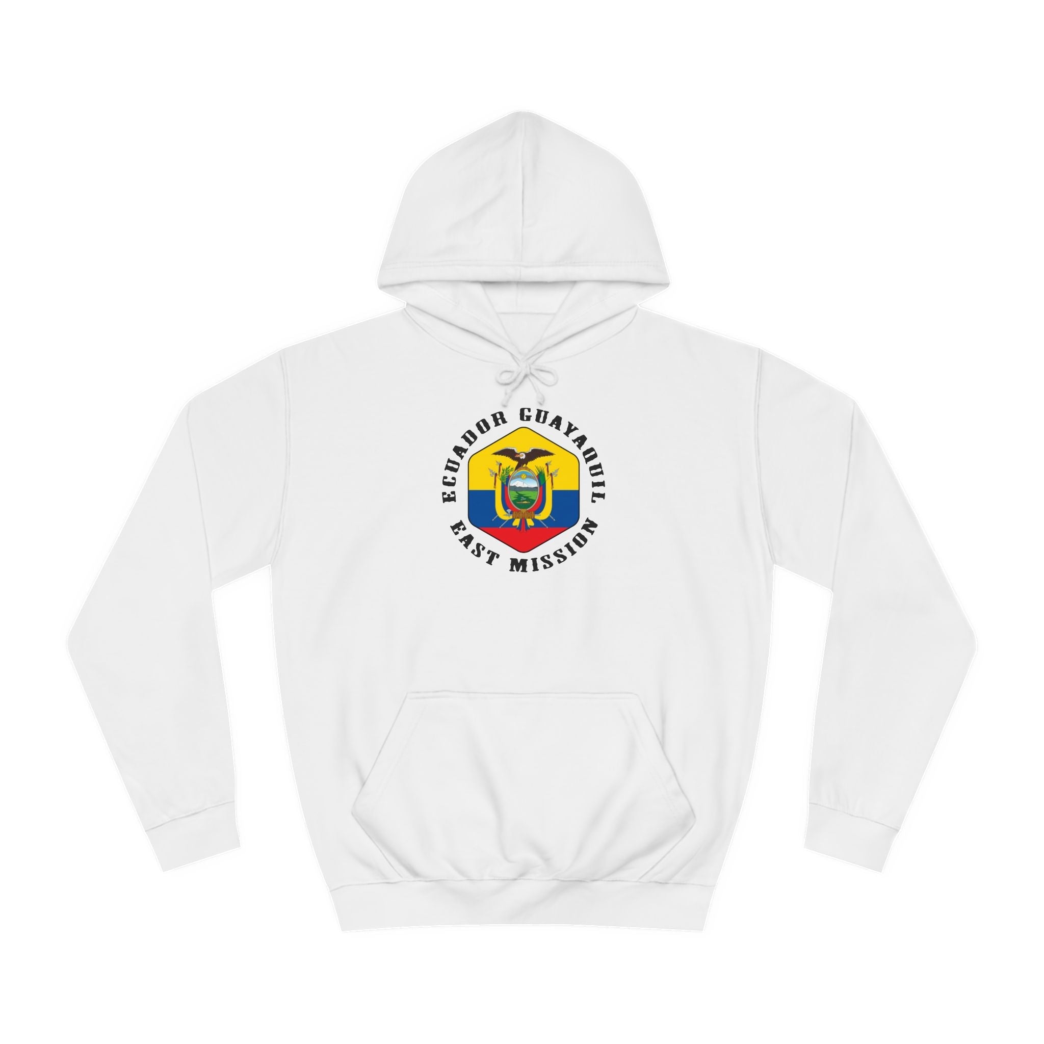 Ecuador Guayaquil East Mission Flag Logo (Black Border) College Hoodie