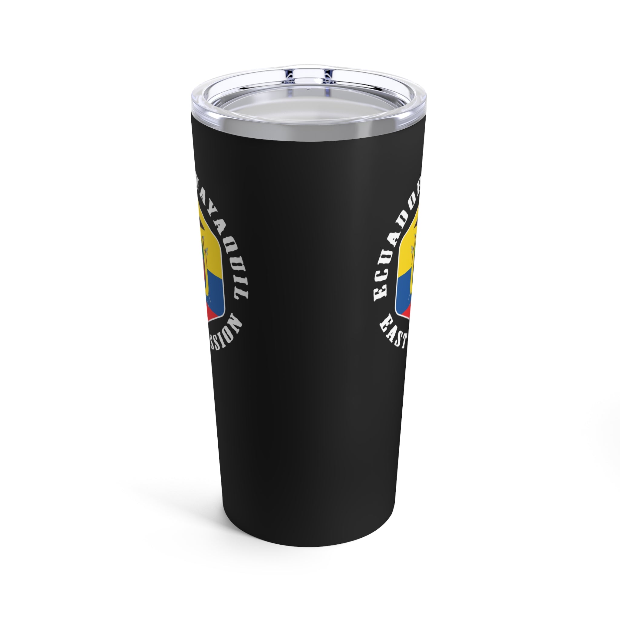 Ecuador Guayaquil East Mission Flag Logo Tumbler 20oz Black - Latter-Day Saint LDS Missionary Gift - Book of Mormon