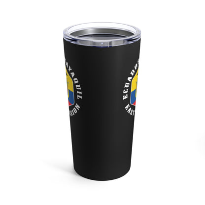 Ecuador Guayaquil East Mission Flag Logo Tumbler 20oz Black - Latter-Day Saint LDS Missionary Gift - Book of Mormon