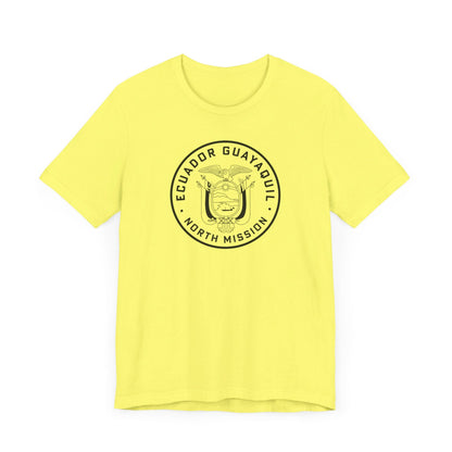 Ecuador Guayaquil North Mission Circular Monochrome Logo T-Shirt - Latter-Day Saint LDS Missionary Gift - Book of Mormon