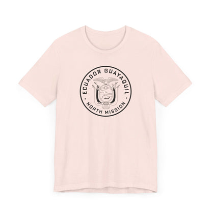 Ecuador Guayaquil North Mission Circular Monochrome Logo T-Shirt - Latter-Day Saint LDS Missionary Gift - Book of Mormon